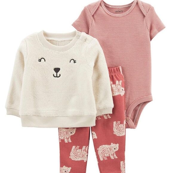Carter’s Ivory Bear Sweater Set - Picture 1 of 4